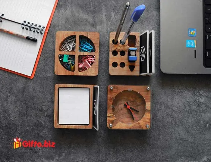 ست هدیه تبلیغاتی چوبی F01