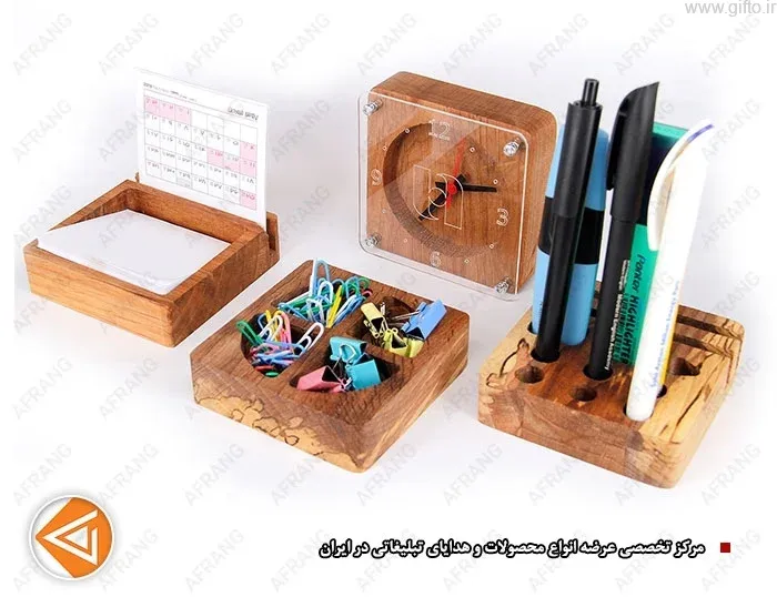 ست هدیه تبلیغاتی چوبی نفیس