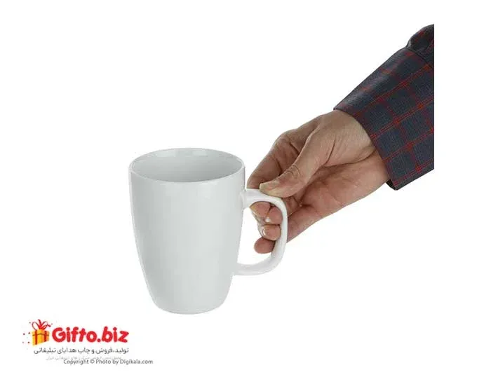 ماگ سفید سوئدی G-za01 با چاپ لوگو اختصاصی — لیوان سرامیکی تبلیغاتی | گیفتو