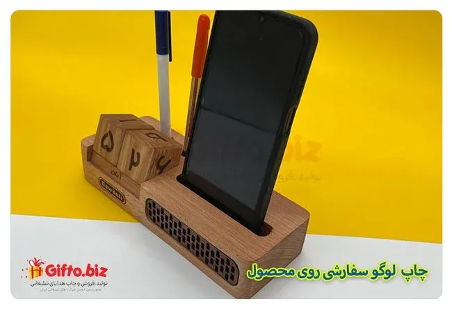 هولدر موبایل چوبی تبلیغاتی DA04