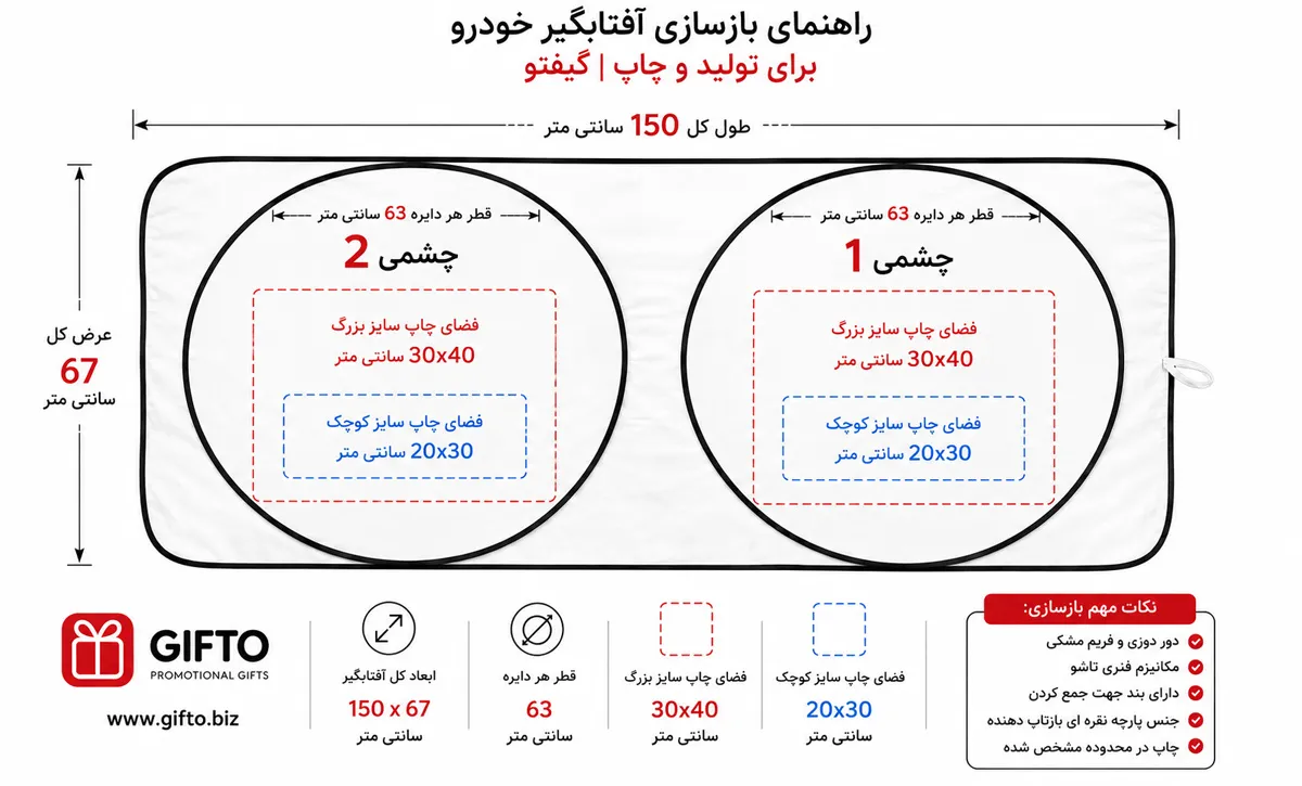 راهنمای چاپ سفارش آفتابگیر