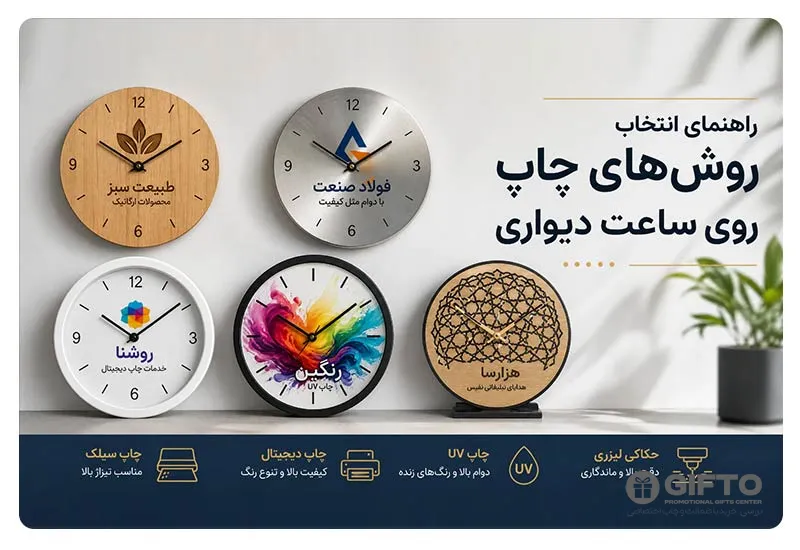 راهنمای انتخاب روش‌های چاپ روی ساعت دیواری