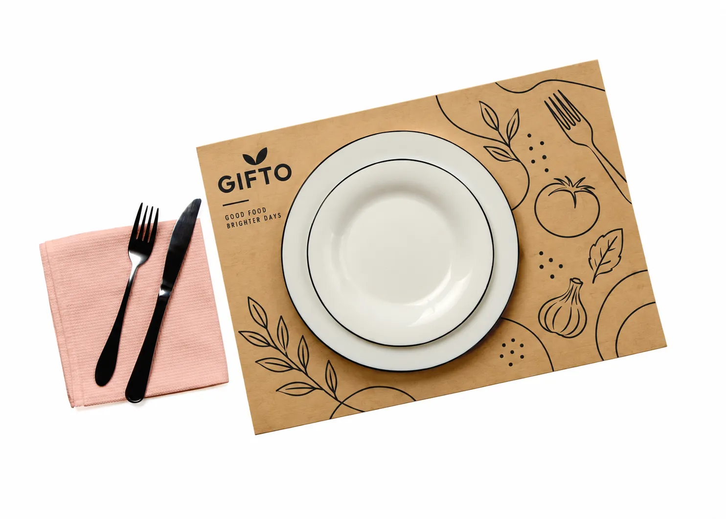 Table Mat(زیر بشقابی-زیر سینی) کرافت 40 گرم تک رنگ