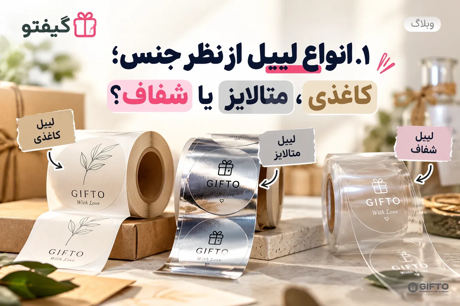 انواع لیبل از نظر جنس؛ کاغذی، متالایز یا شفاف؟